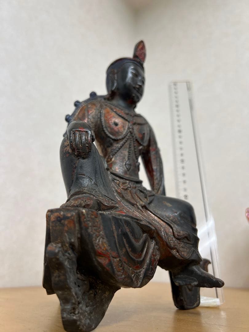 中国明朝青銅布達銅鎏金仏像　骨董古美術アンティーク　江戸仏像？！青磁コレクション