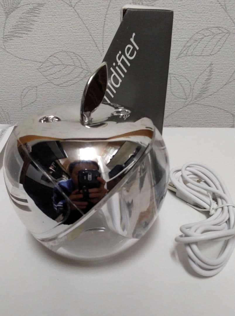 値下【新品未使用】オートタイマー付USBりんご型加湿器_パソコン等のUSB電源に