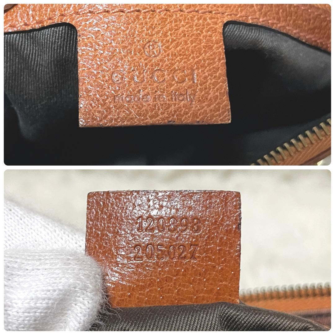 【良品】GUCCI グッチ　ショルダーバッグ　キャンバス　レザー　スタッズ