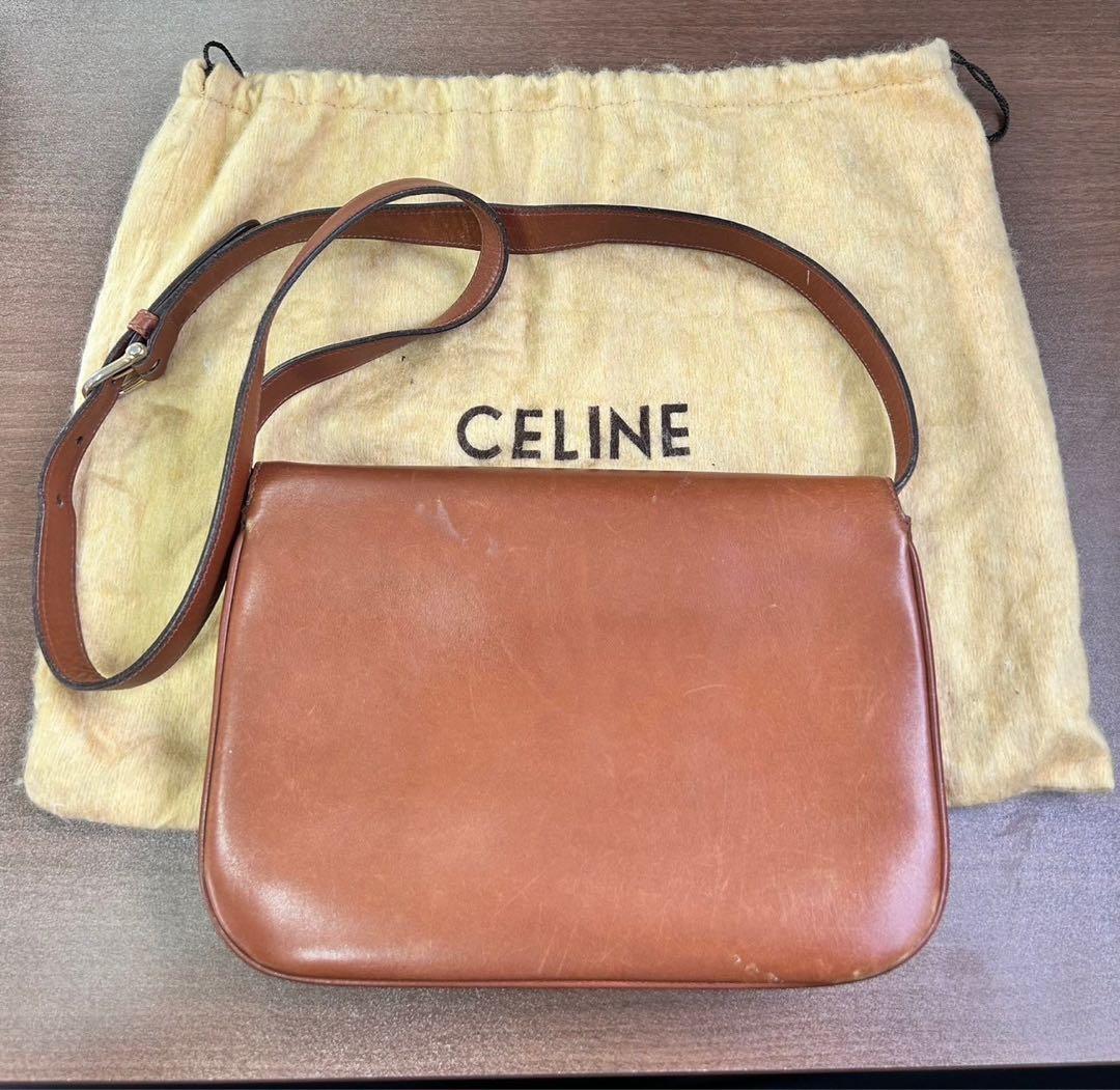 CELINE ブラウン ショルダーバッグ　ビンテージ品
