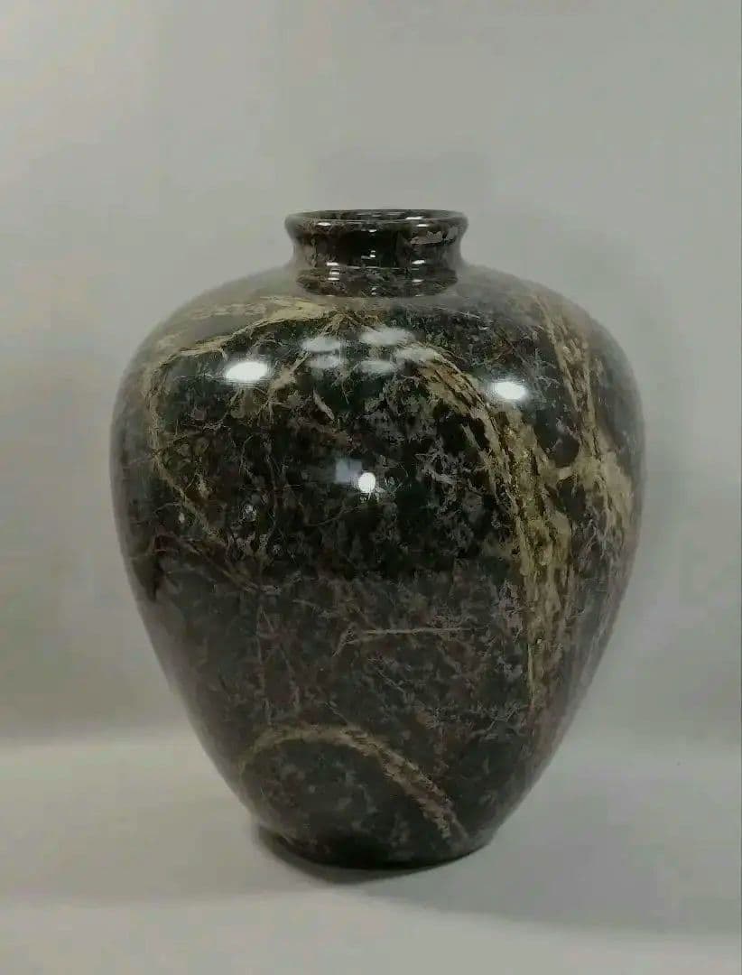 未使用 大理石調 テラゾ 壺 花瓶 フラワーベース インテリア 高級感