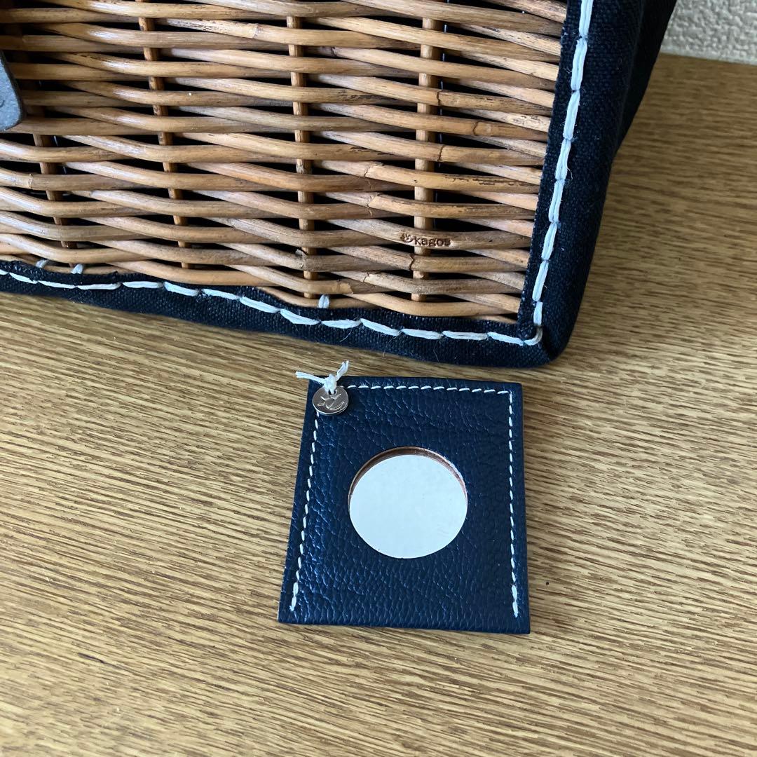 ももぴよページ ebagos かご袋ショルダー防水キャンバス×紅籐