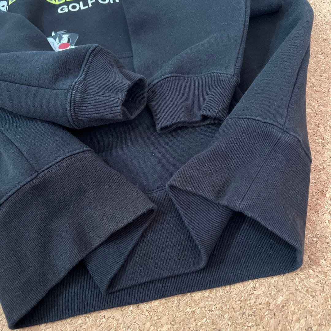 マーク＆ロナ　tweety フーディスウェット起毛　ブラック