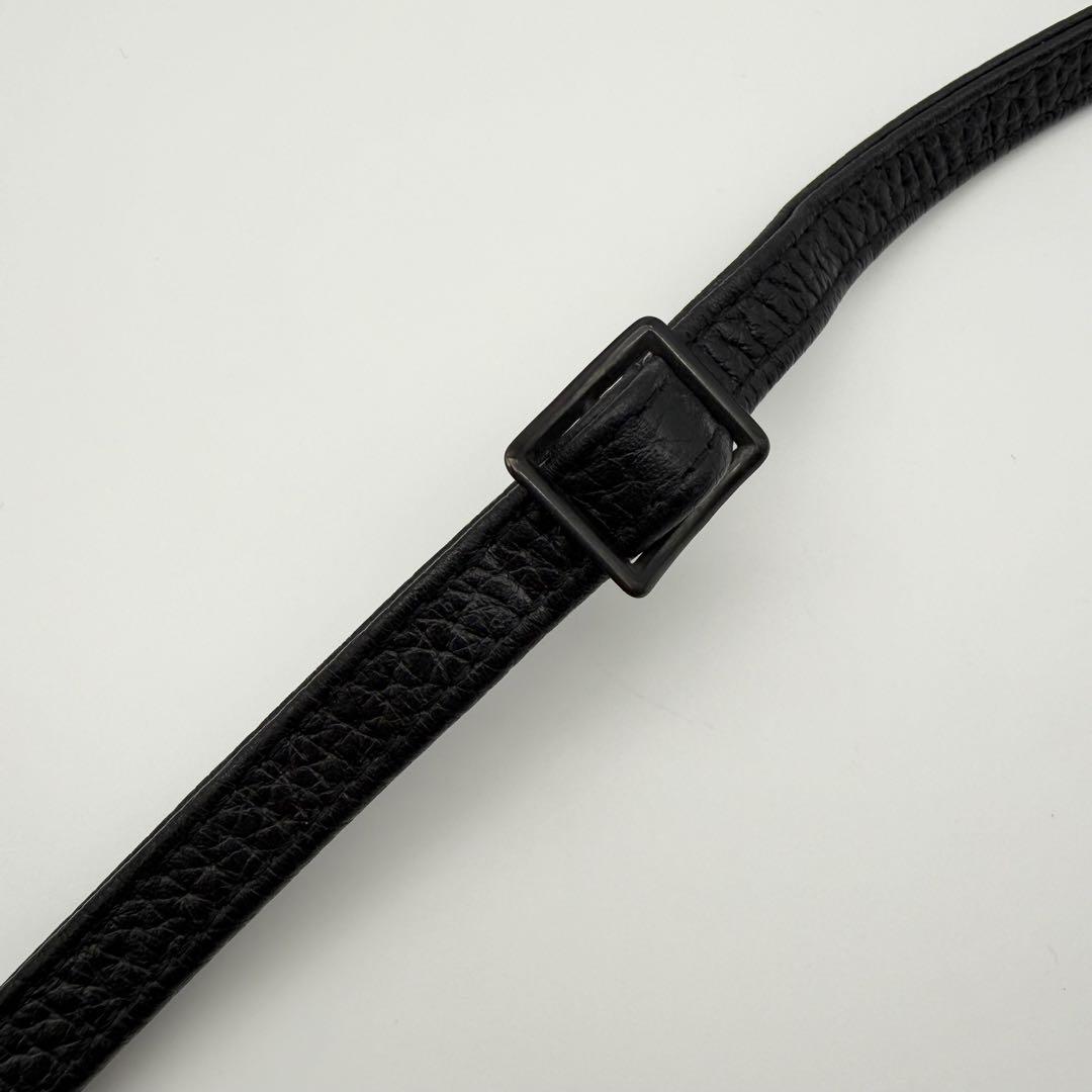 【極美品】HushTug サコッシュ ショルダーバッグ レザー 調整可 ブラック