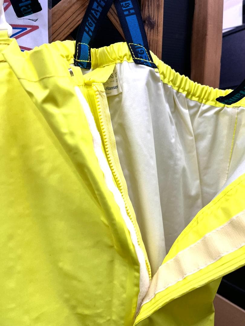 【上下セット】ヘリーハンセン 防水セーリングウェア ネオンイエロー M-140