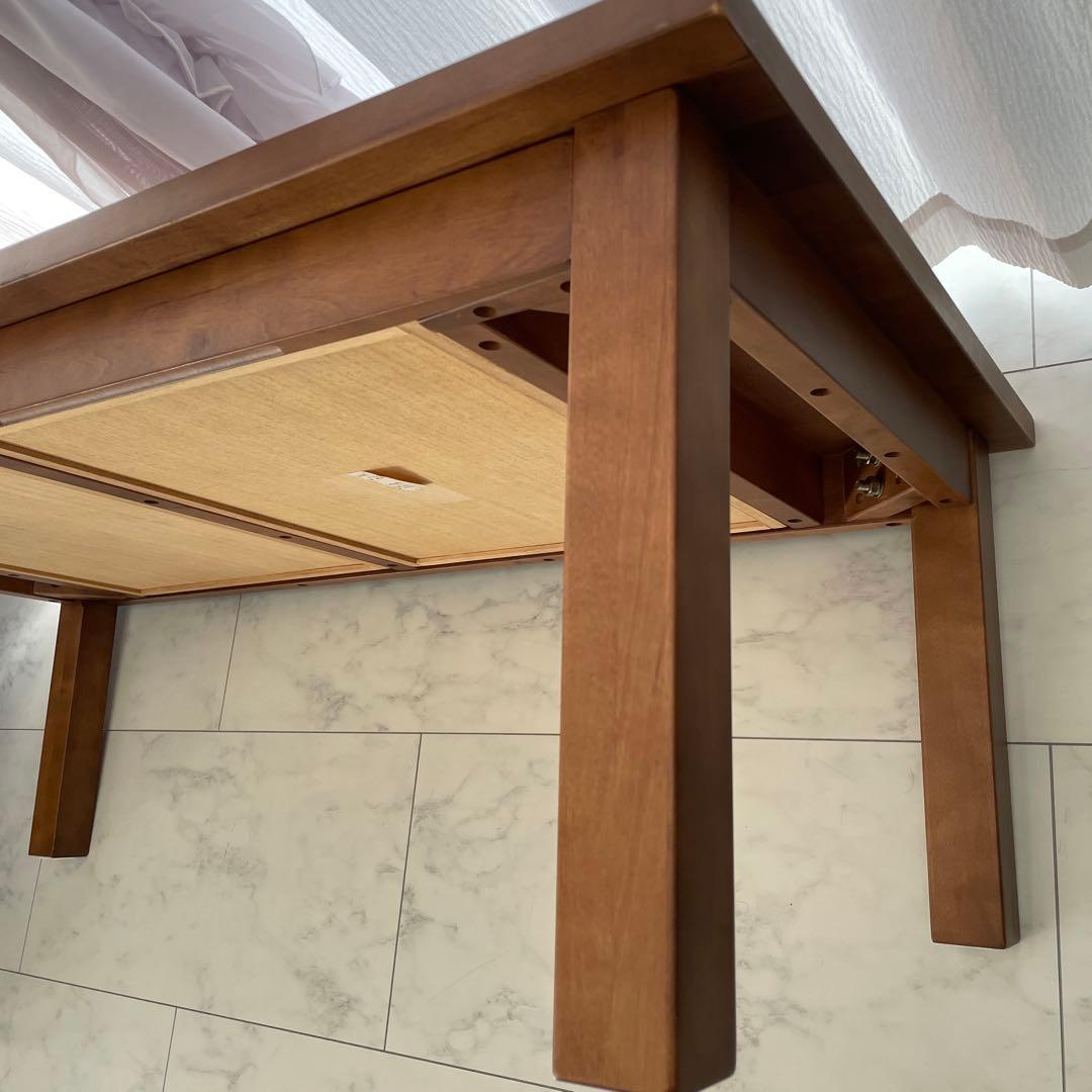 ☆送料込・たのメル便☆無印　ブラウン木製　ローテーブル　シンプル