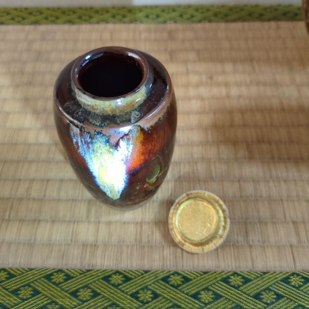 茶道具　「高取茶入」 　　　　　　鬼丸雪山　作