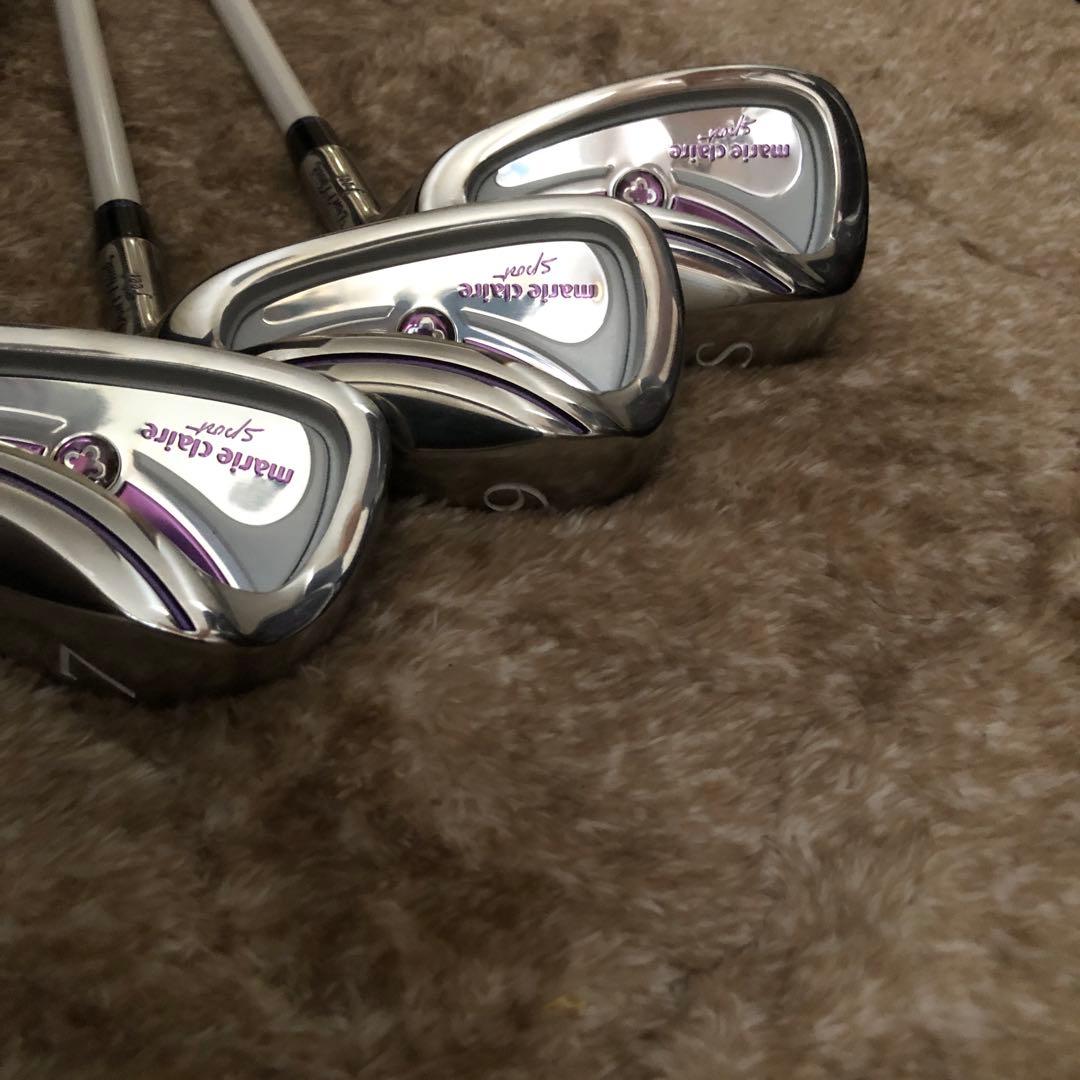 ホ*C様 美品　marie claire ゴルフクラブセット ７本　黒紫