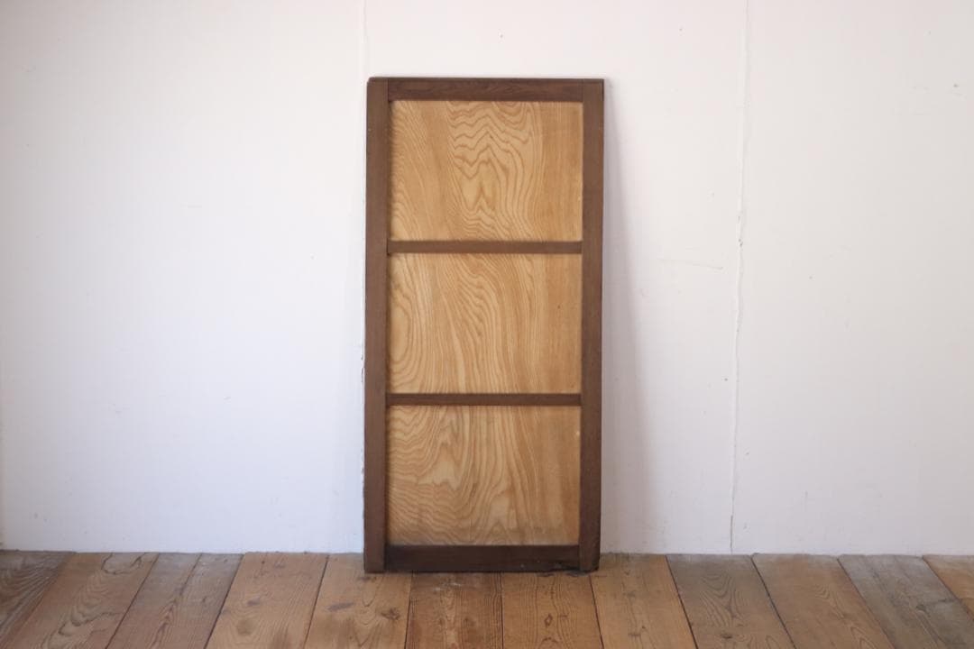 レトロ 建具 扉 引き戸 ドア ペイント 緑 花柄 木製 ヴィンテージ 2