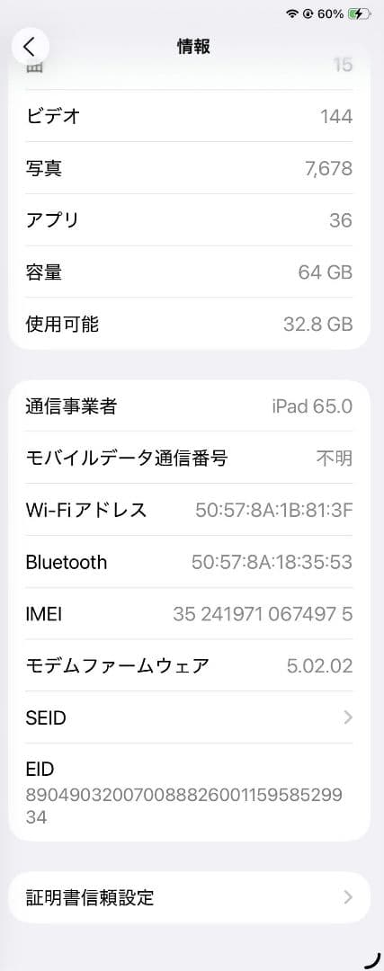 iPad mini 第6世代 Wi-Fi + Cellular 64GB