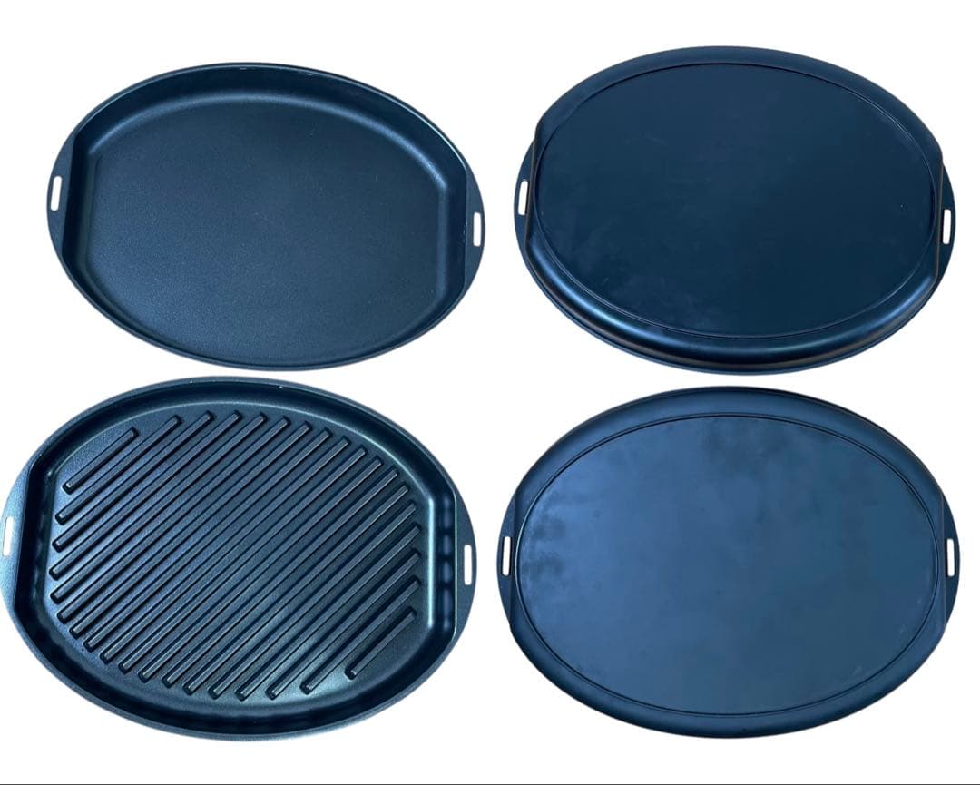 【良品】BRUNO オーバルホットプレート BOE053 ブラック　プレート4枚