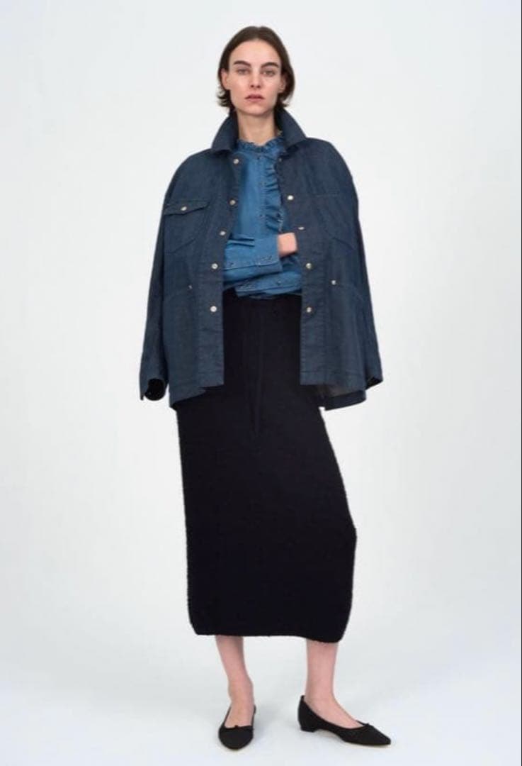 ドゥロワー RESORT2 ラッフルデニムシャツ　新品