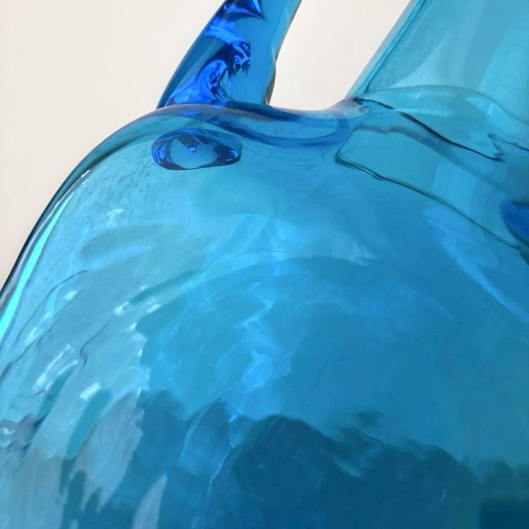 倉敷ガラス　片手付花瓶　花瓶　瓶　吹きガラス