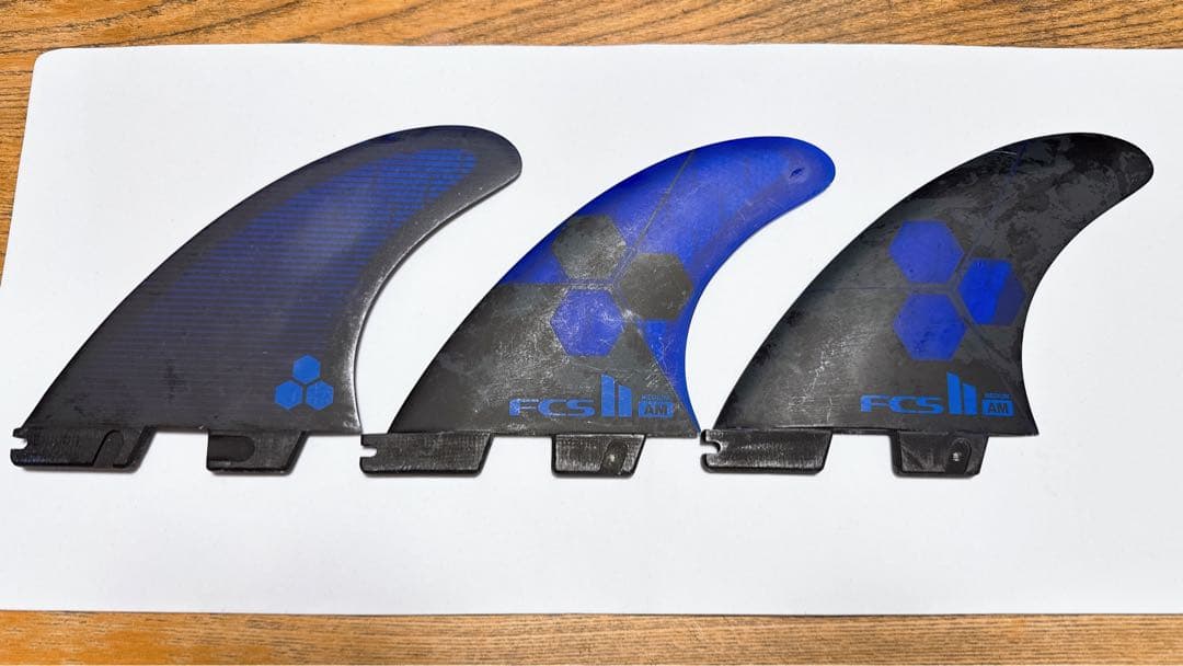 Rioページ FCS II サーフボードフィン 3枚セット