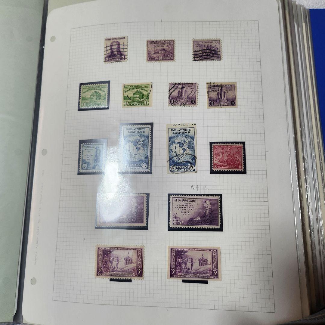 アメリカ　使用済み切手 一冊 1893-1977 1c-13cents