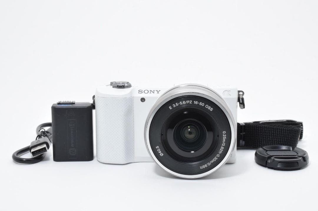 【美品】ソニー SONY a5000 デジカメ ホワイト ショット7596回