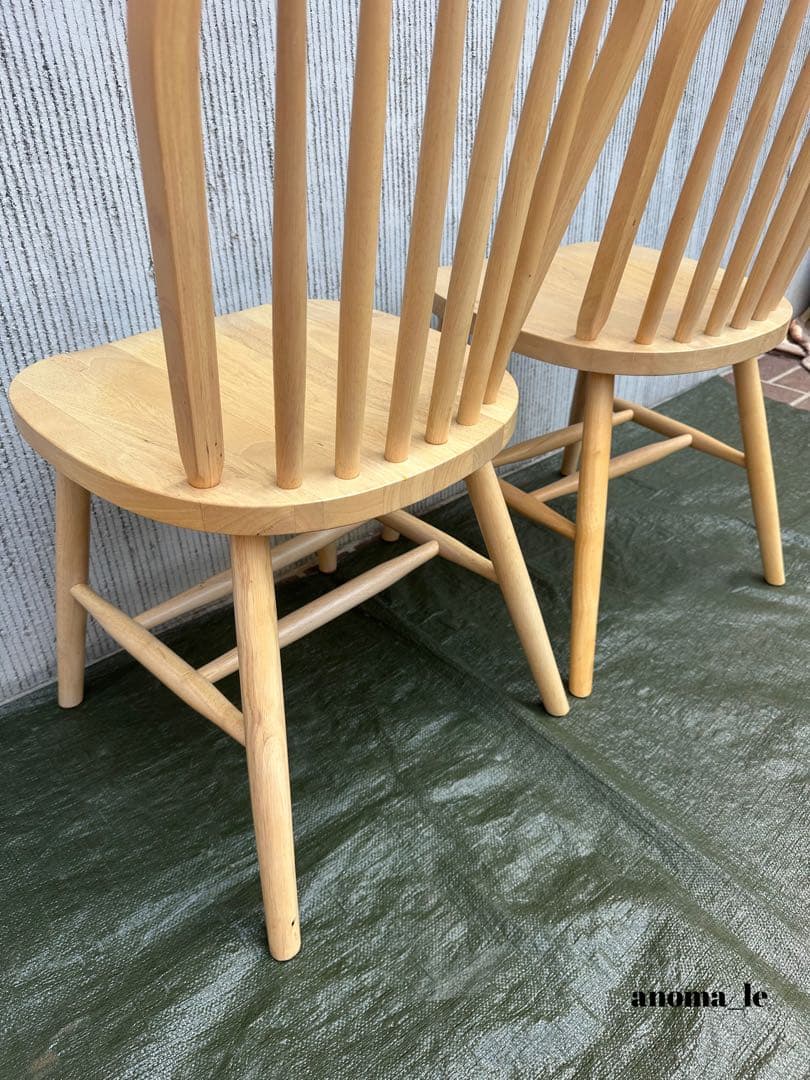 【ダイニングチェア】木製　スティックバック　ウィンザーチェア　ナフコ　インテリア