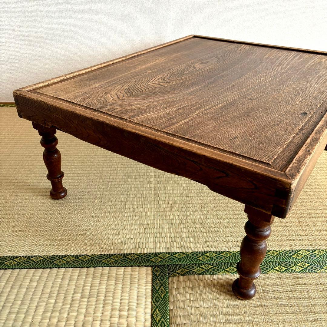 レトロ　木製　テーブル　机　ちゃぶ台　昭和　大正　天然生活　インテリア　カフェ