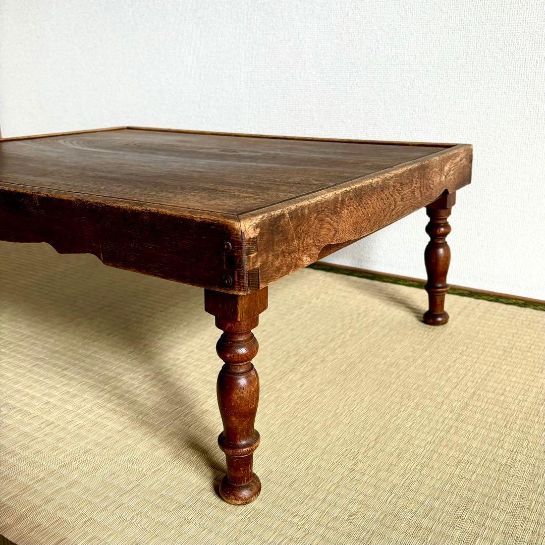 レトロ　木製　テーブル　机　ちゃぶ台　昭和　大正　天然生活　インテリア　カフェ