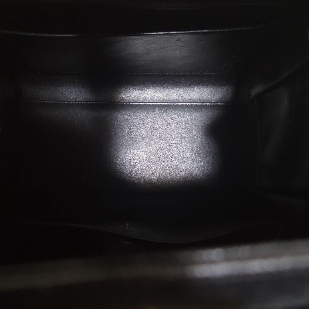 極美品 MORABITO オルセー チャーム 南京錠 ネイビー ハンドバッグ