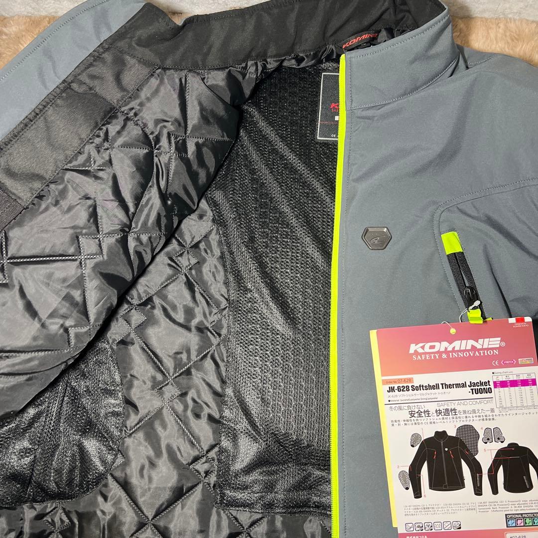 KOMINEバイク用 ジャケットプロテクトソフトシェルサーマルジャケット XL