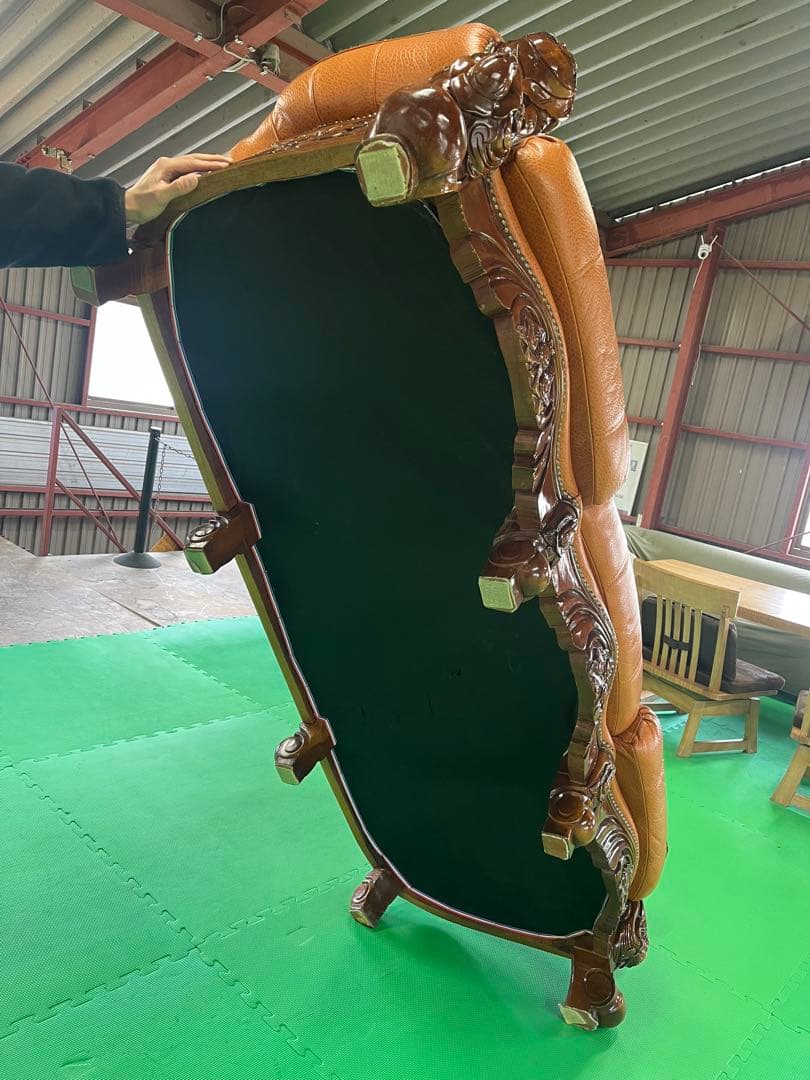 【お引き渡し限定】 アンティーク 三人掛け 大型ソファー ヴィンテージ