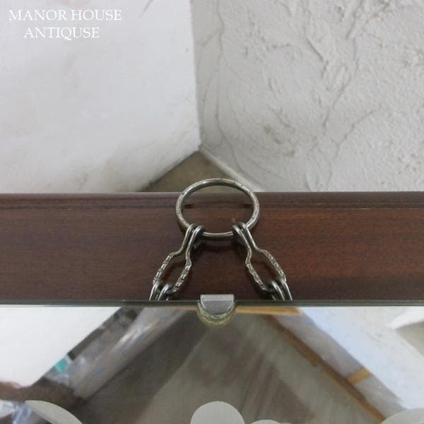 イギリス アンティーク 家具 ウォールミラー 壁掛け鏡 カフェ 英国 6406d