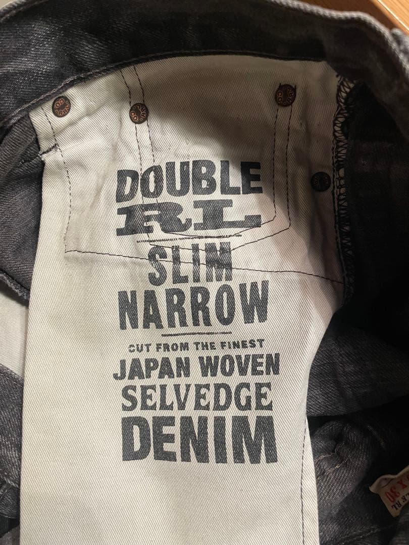 RRL ブラックデニム　SLIM NARROW W29L30