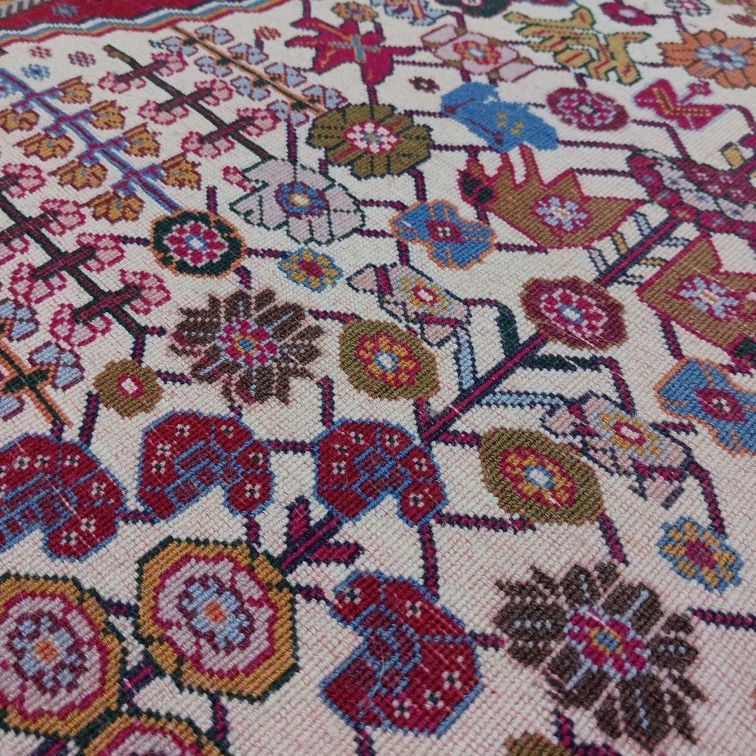 Y2762-1 ペルシャ絨毯 ウール 手織り 122×81㎝ ラグ マット