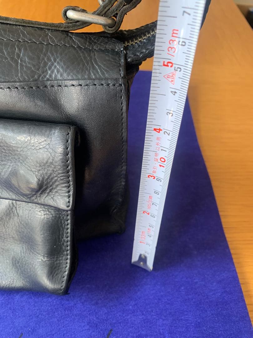 ヨウジヤマモトNOIR 黒革ショルダーバッグ