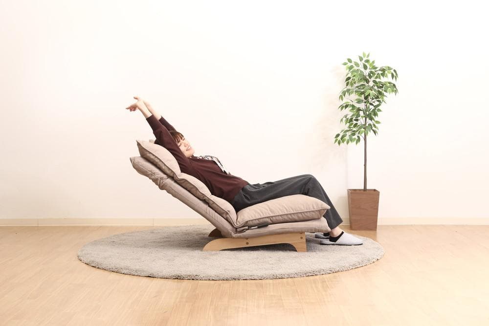 【新品・送料無料】ダブルクッション座椅子　フィット２　１Ｐ　ＢＥ