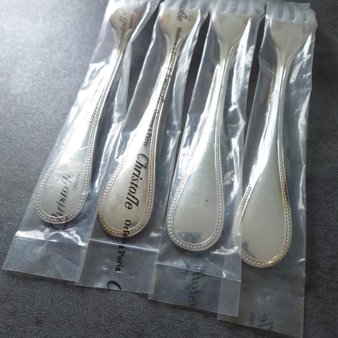 クリストフル パール 未開封 テーブルフォーク 4点