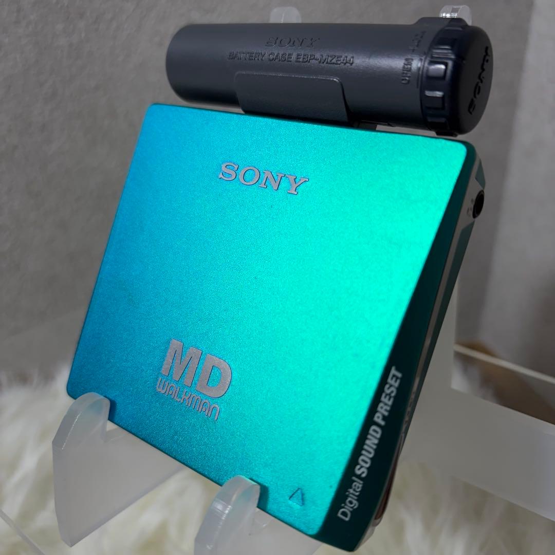 【完動品】SONY MD WALKMAN MZ-E75 グリーン MDプレーヤー
