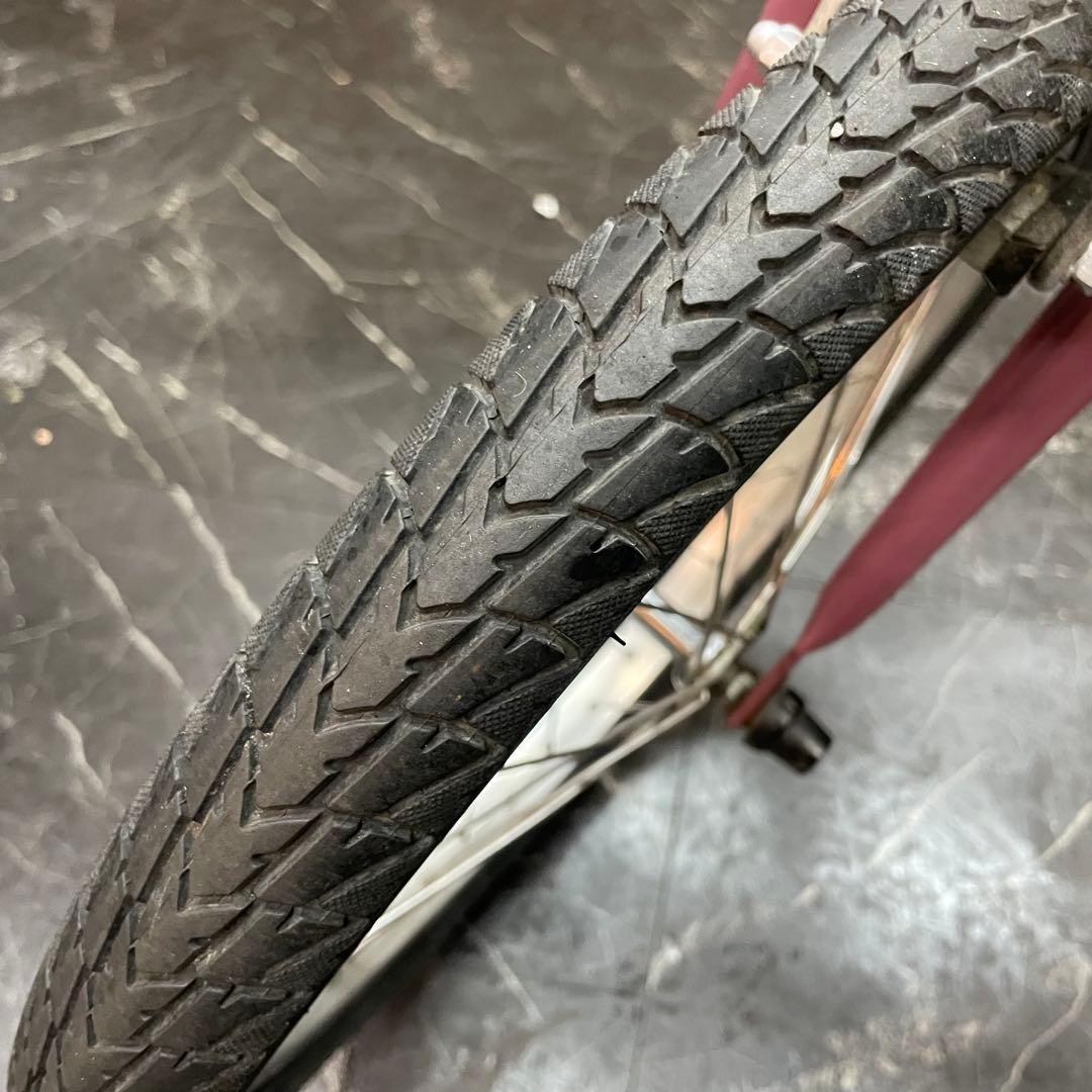 【14】折りたたみ電動自転車Panasonic OFF TIME ワインレッド