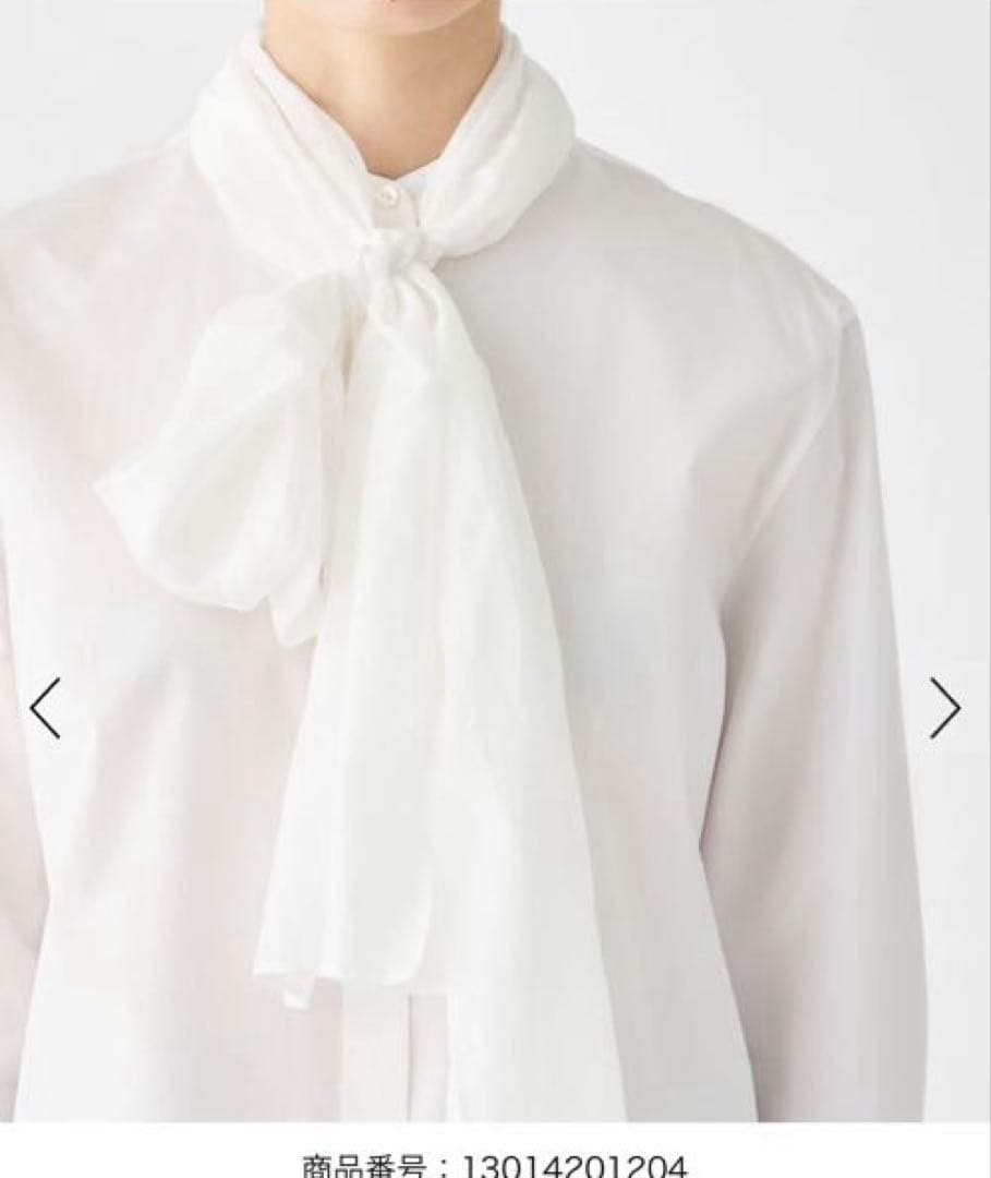 コンパクトブロード シフォンボウタイブラウス