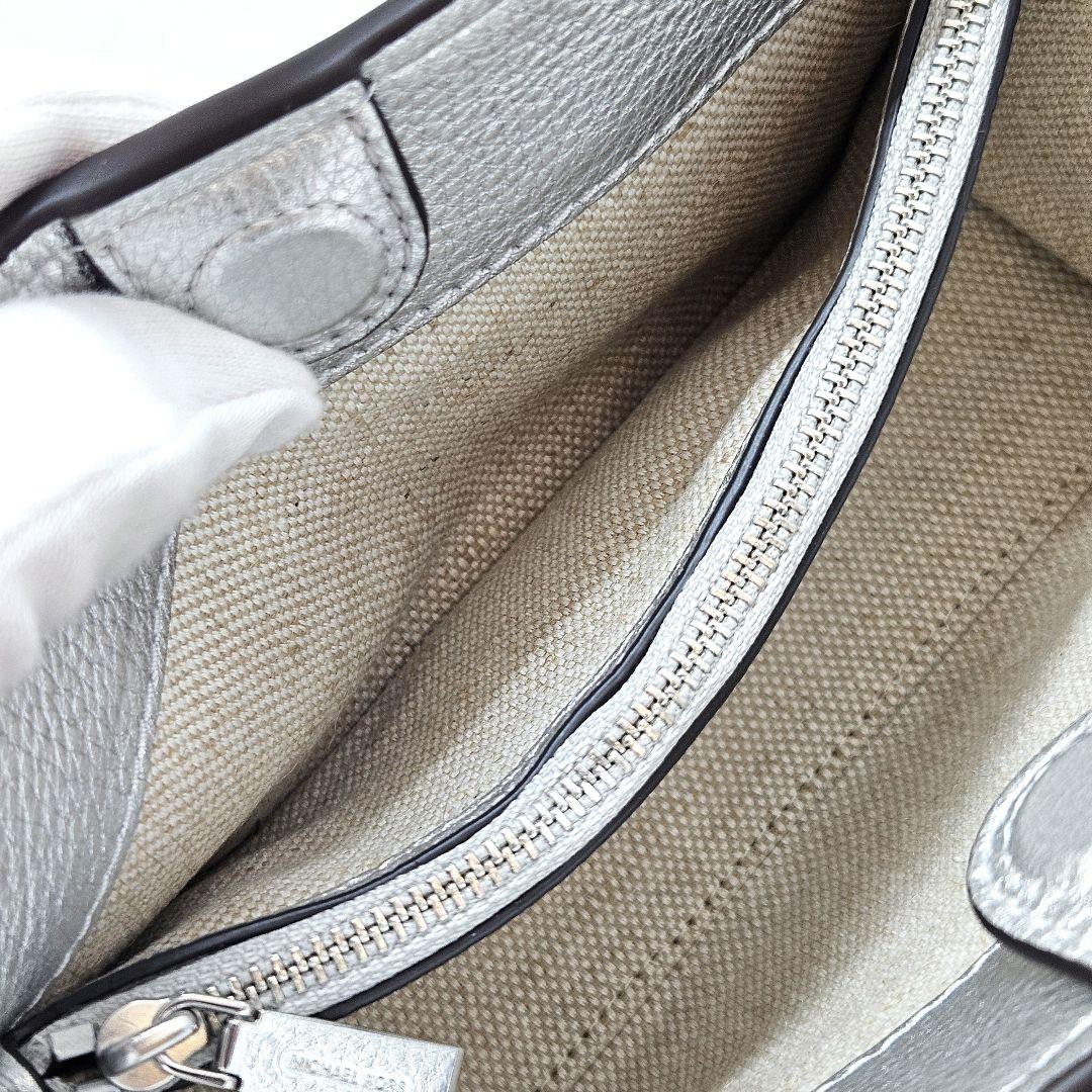 マイケルコース ショルダーバック ハンドバッグ シルバー スモール