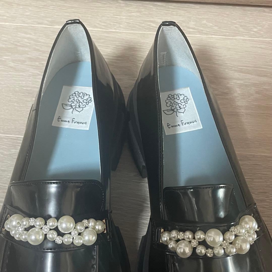 emmafrancis エマフランシス　ビジュー付ローファー トラックソール