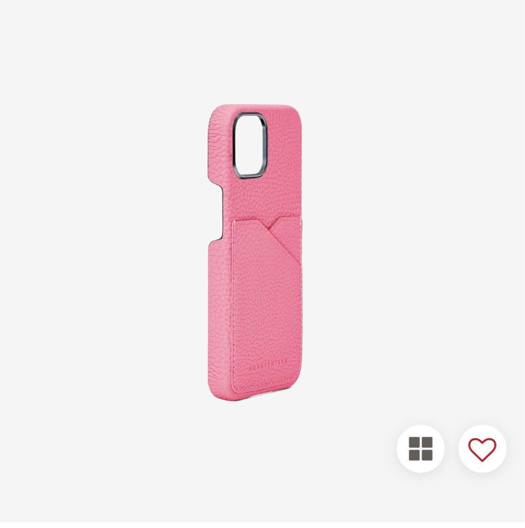 iPhoneアザレピンク、 バックカバーケースシュリンクレザー