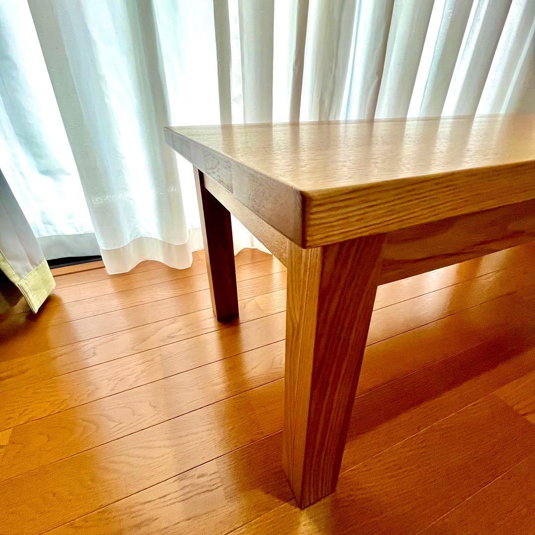 【取り置き中（mie様）】無印良品　オーク ローテーブル 引き出し付き