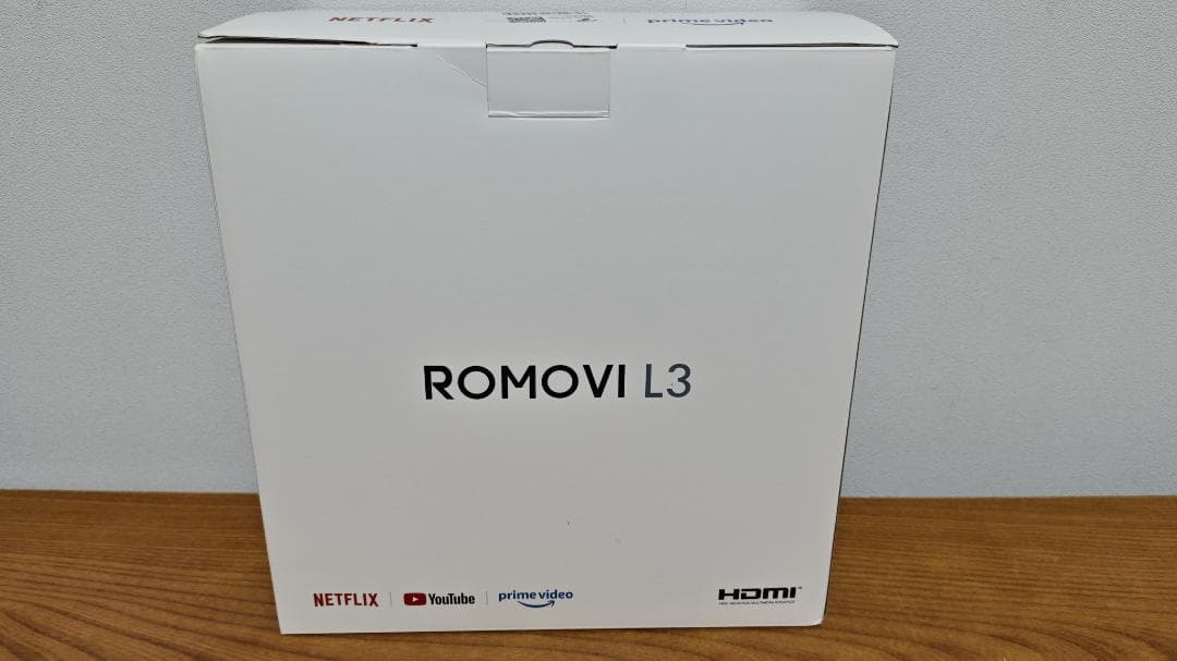 ROMOVI L3 プロジェクター 超低遅延モード搭載 TVer U-NEXT