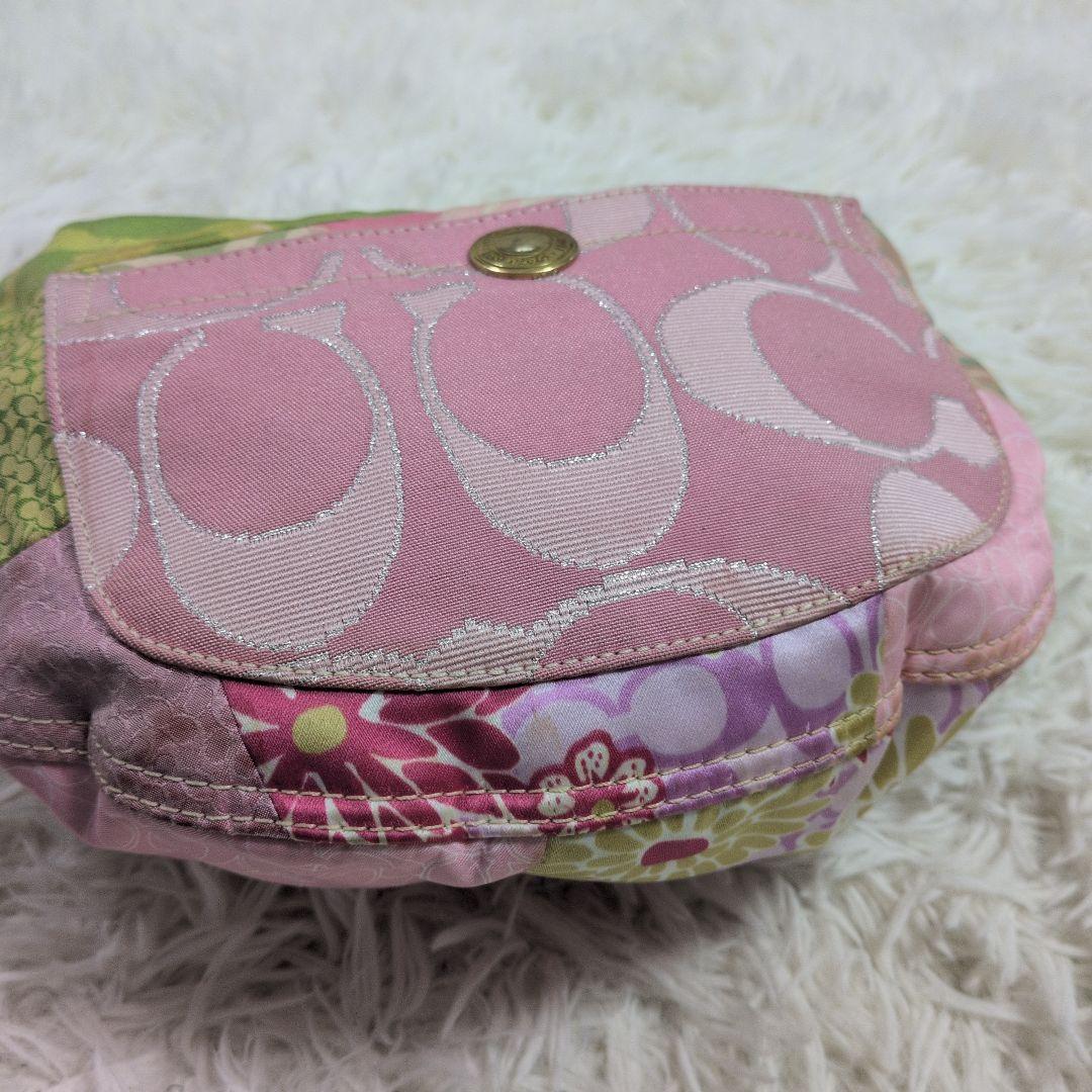 希少　coach パッチワーク　ホーボー　ワンショルダーバッグ　マルチカラー