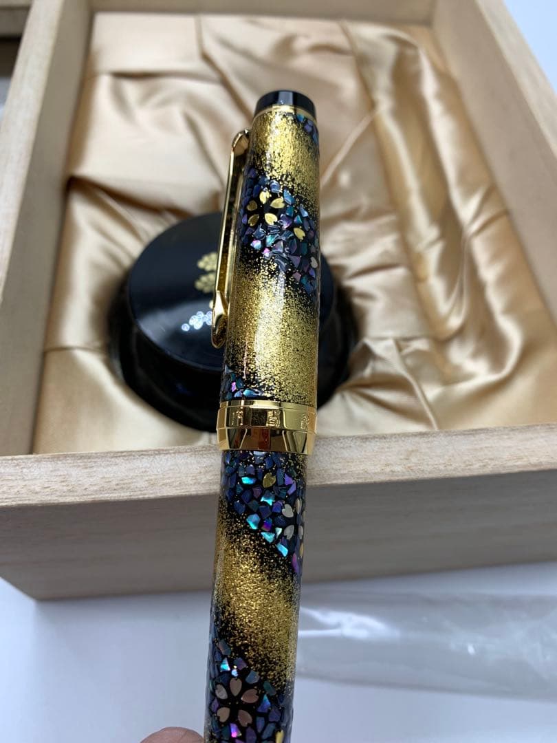 【超レア未使用】セーラー万年筆 21K 内閣総理大臣特別慰労品 螺鈿蒔絵 桜流れ
