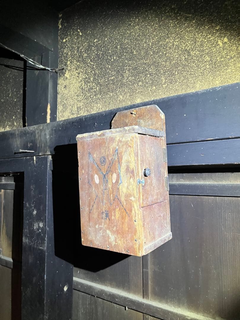 国旗　アンティーク　木箱　戦時中