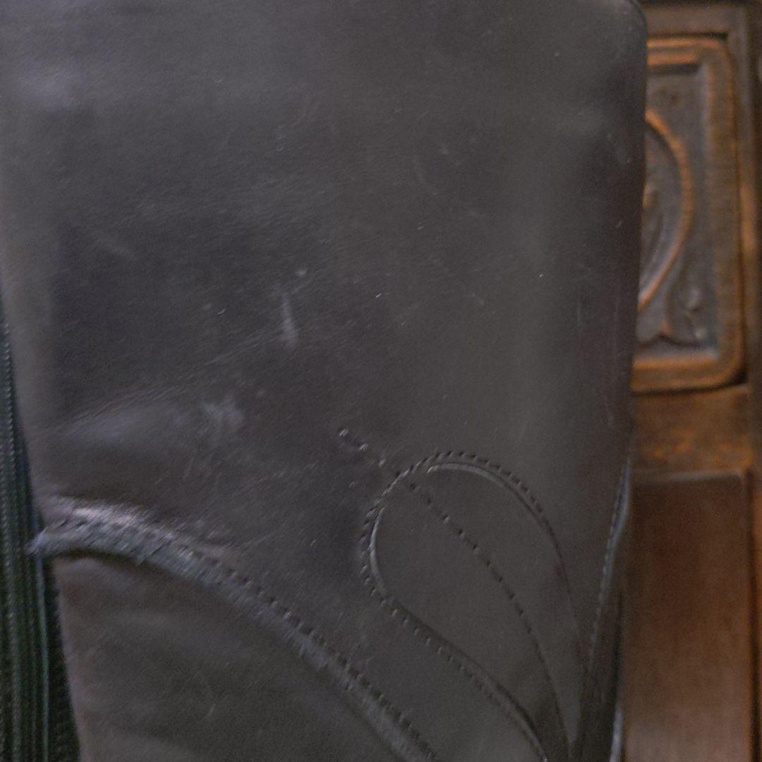 専用　Clarks　ブラックレザー ロングブーツ フラワー　刺繍