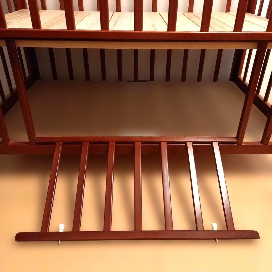 【送料込み匿名配送】KATOJIカトージ 木製ベビーベッド ブラウン 標準サイズ