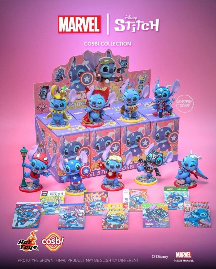 コスビ　マーベル×スティッチ8種セット未開封品