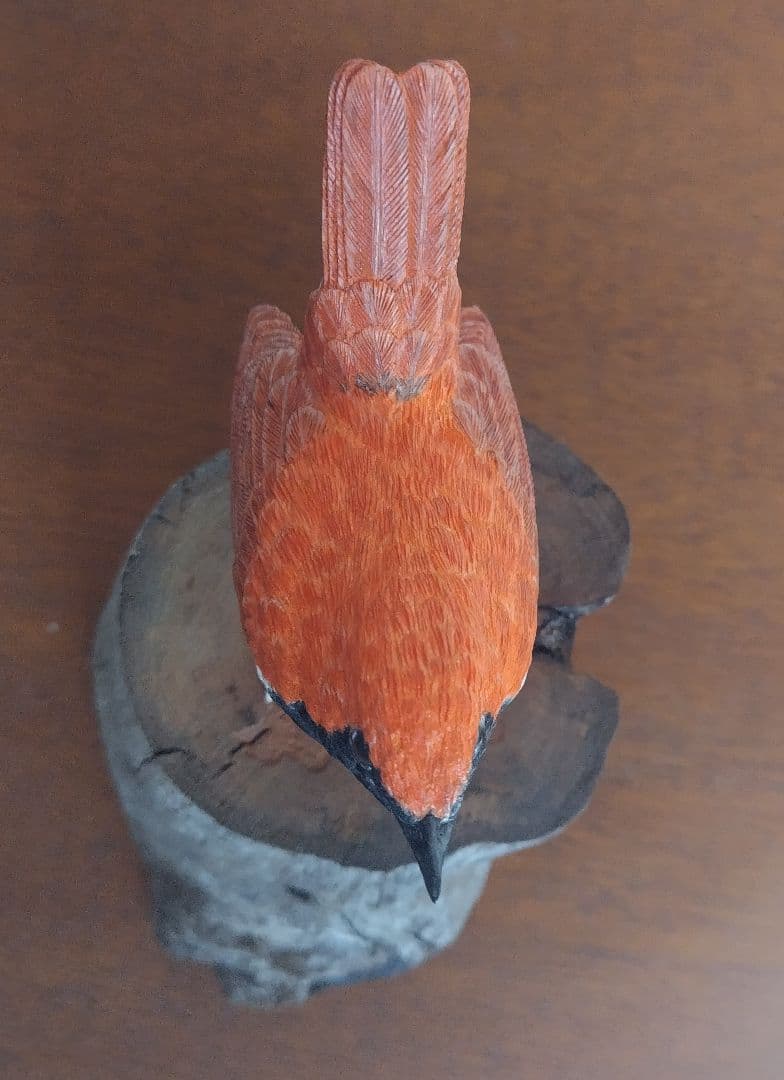 バードカービング　\"ホントウアカヒゲ”