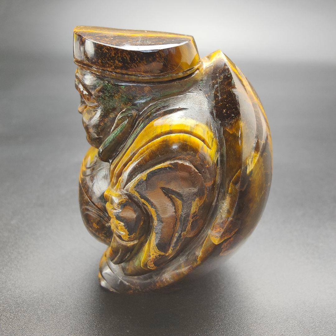 6 大黒様（大）タイガーアイ　虎目石　金運　財運　七福神　天然石　縁起物　風水