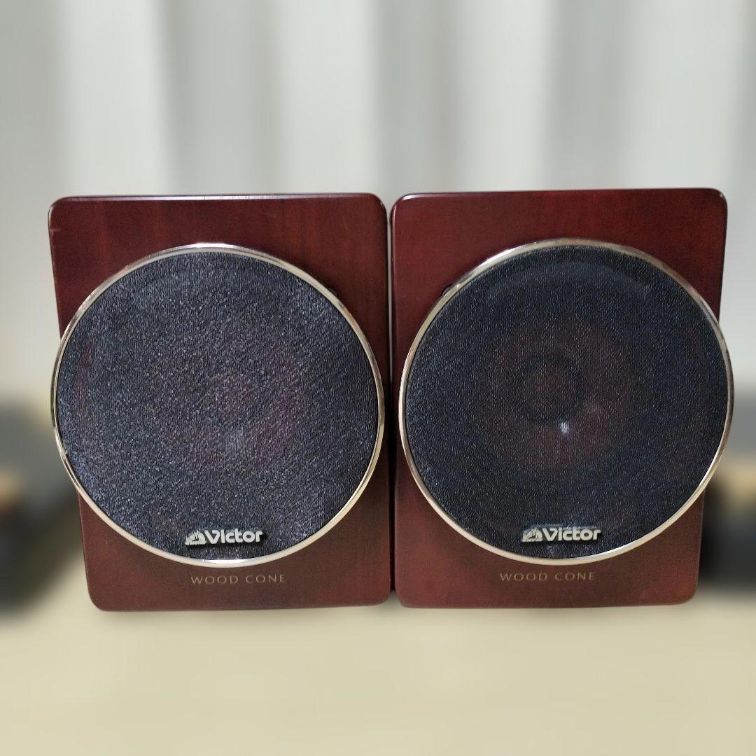 Victor DEUS ミニコンポ 40W スピーカー2台付き