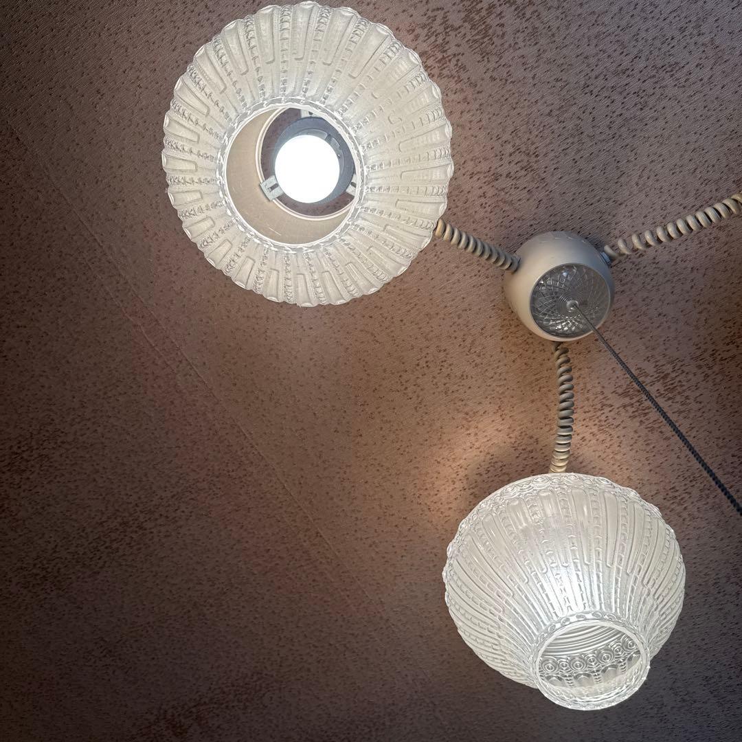 【動作確認済❗️】昭和レトロ アンティーク クリアガラス 照明 日本製